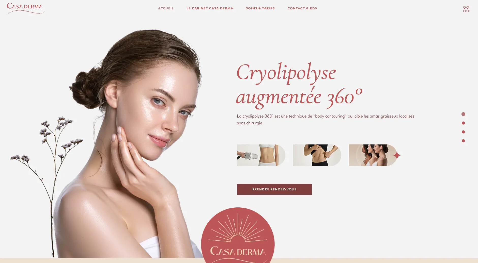 Création du site internet Casa Derma à Auxerre par l'Agence LJ&C