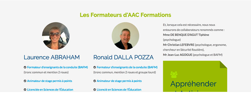Site internet AAC Formations à Auxerre Yonne - Agence LJ&C
