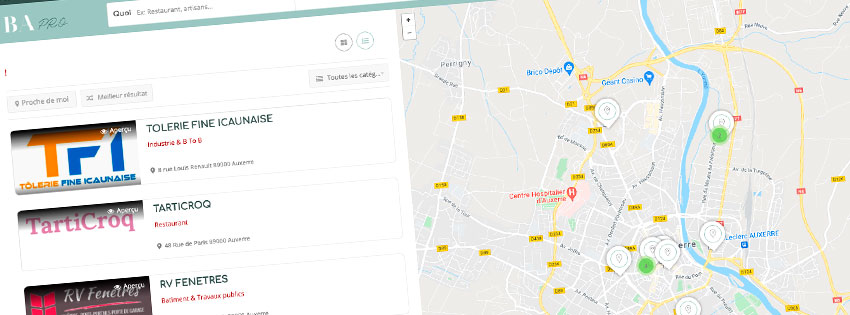 BAPRO site d'annonceurs dans l'yonne crée par l'Agence LJ&C à Auxerre