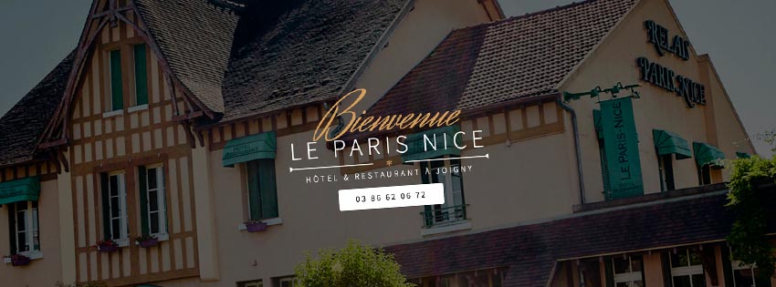 Site internet Le Paris Nice à Joigny par l'Agence LJ&C