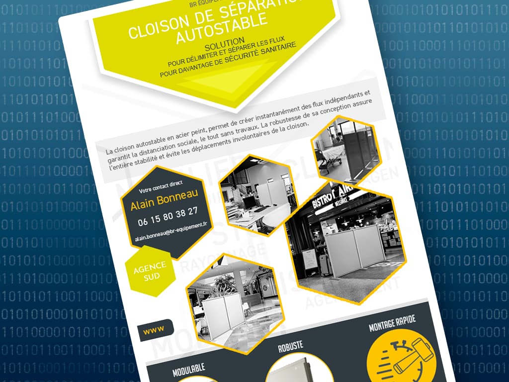 Exemples de flyers réalisés par l’Agence LJ&C